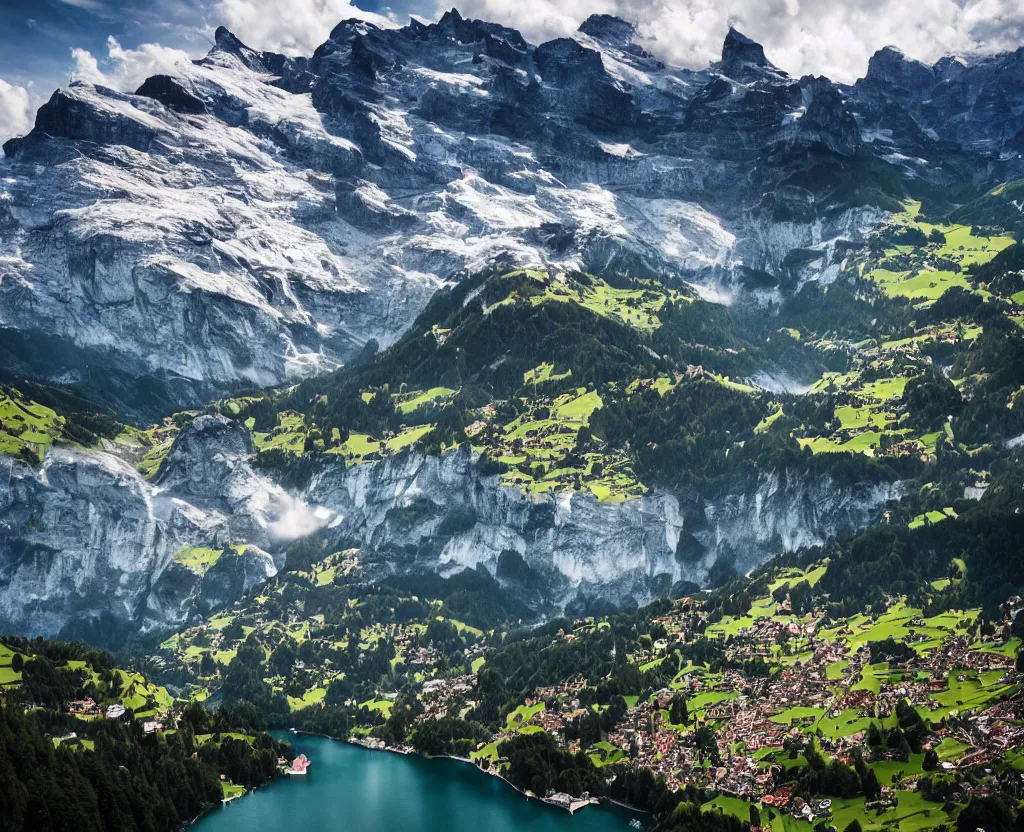 Image similar to Amazing Switzerland Landscape that are out of this world 8k