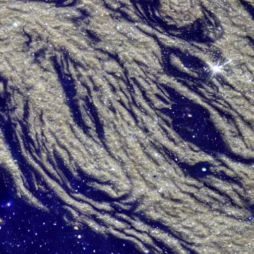 Image similar to space telescope view of apocalyptic desert earth, oceans covered in mysterious black gooey liquid slime