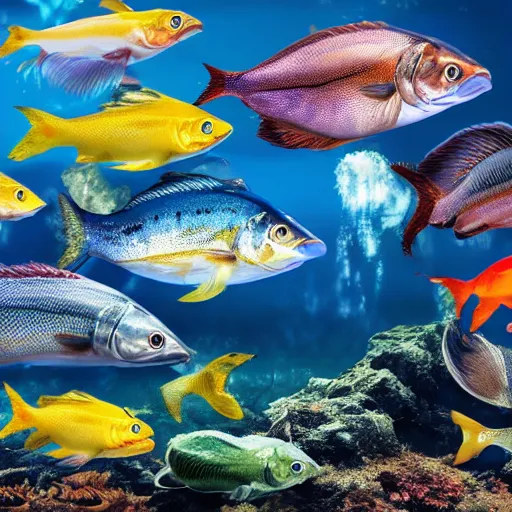 Image similar to A realistic photo of a mixture of Human and Fish, hyper-realistic, 8K HDR.