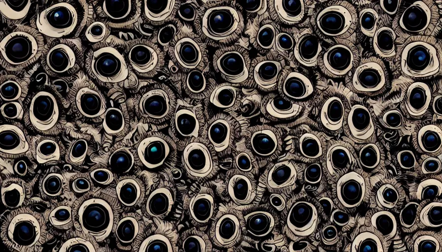 Image similar to , many eyes ， many tentacles ， many flesh and blood, 8 k