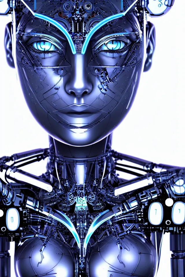 Image similar to detailed photo of the half - cybernetic robo catgirl with human face, symmetry, awesome exposition, very detailed, highly accurate, intricate, professional lighting diffracted lightrays, 8 k, sense of awe, science fashion magazine cover