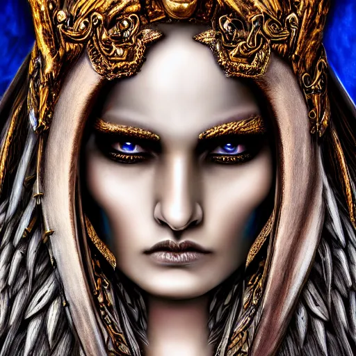 Prompt: candid photographic close - up - portrait, goddess of death, by anne stokes, photorealism, uhd - resolution, hyperdetailed
