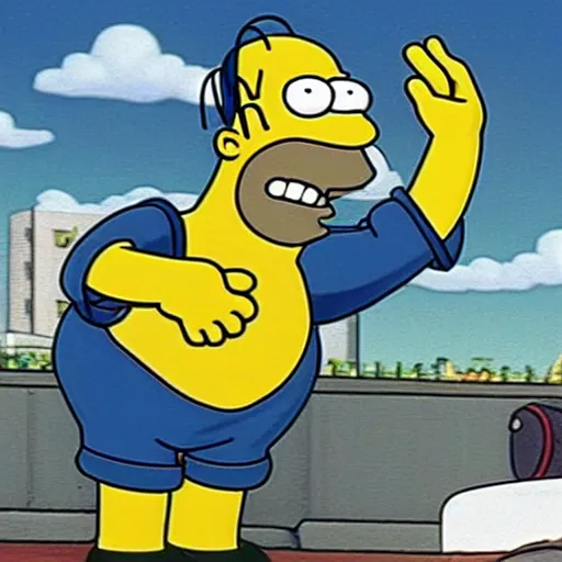 Prompt: homer simpson in the movie matrix