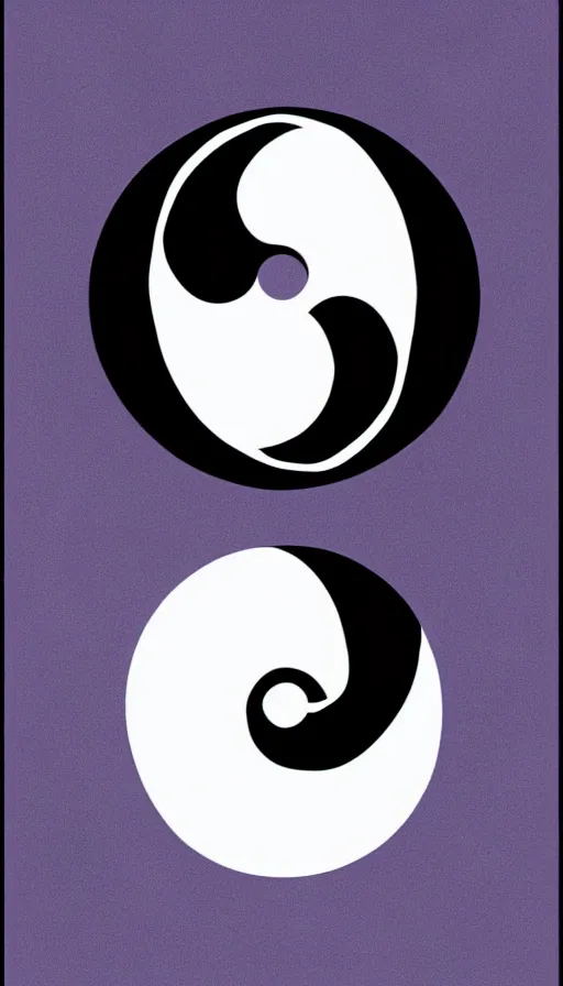 Image similar to Abstract representation of ying Yang concept, by Gainax Co,