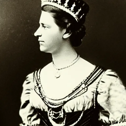 Image similar to photo of a 3 1 year old german queen, circa 1 8 6 5