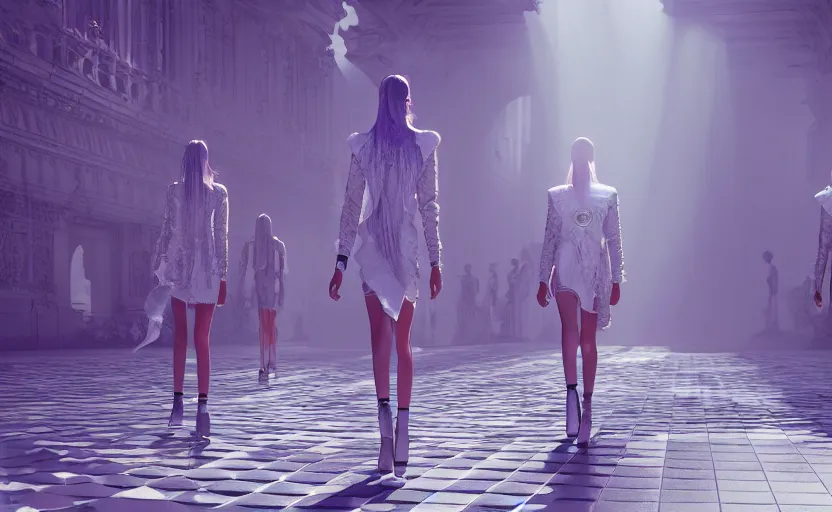 Fashion Catwalk!! on a platform in an Angelic Floating | Stable ...