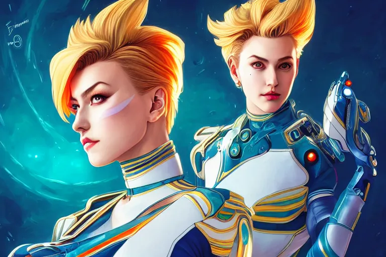 Image similar to symmetry!! portrait of sailor uranus! alien in the style of horizon zero dawn, machine face, intricate, elegant, highly detailed, digital painting, artstation, concept art, smooth, sharp focus, illustration, art by artgerm and ross tran and greg rutkowski and alphonse mucha, 8 k