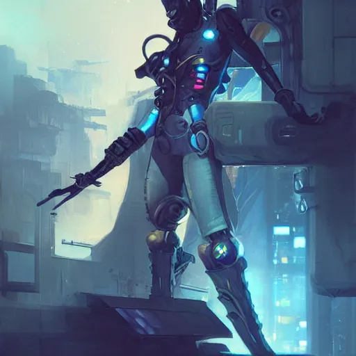 Image similar to portrait of a cybernetic ninja, cyberpunk concept art by pete mohrbacher and artgerm and wlop and greg rutkowski and deathburger, digital art, highly detailed, intricate, sci-fi, sharp focus, Trending on Artstation HQ, deviantart, unreal engine 5, 4K UHD image