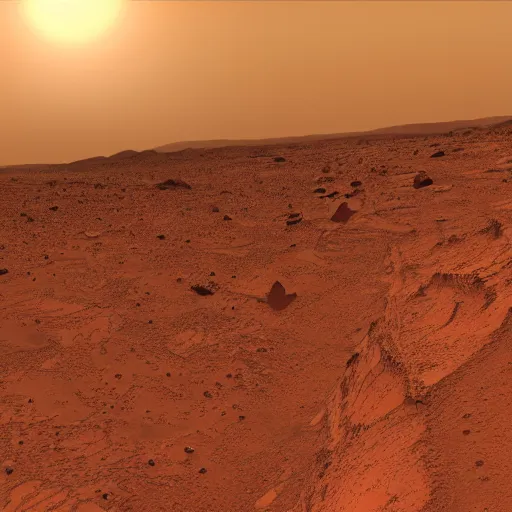 Image similar to sunset on mars