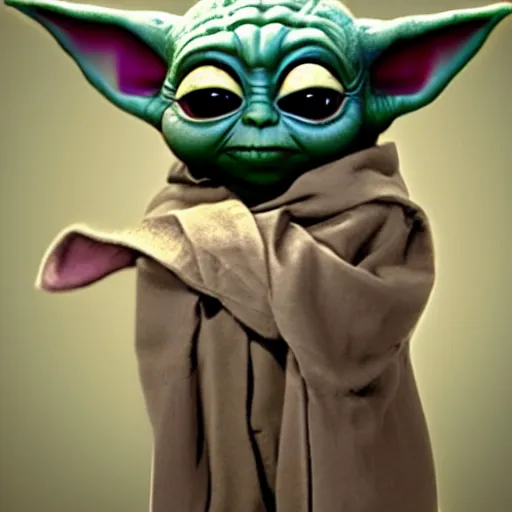 Image similar to Baby Yoda as a sith lord