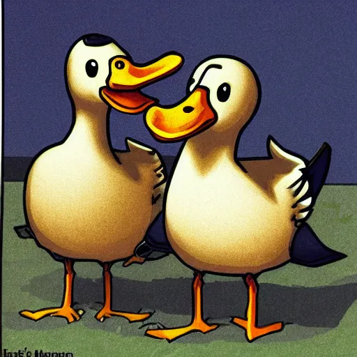 Prompt: official art of duck'o'machine