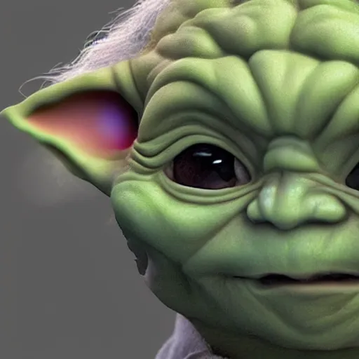 Prompt: “ baby yoda head on the body of brock lesnar, hiperrealist, photorealist, unreal engine 5, 4 k uhd ”