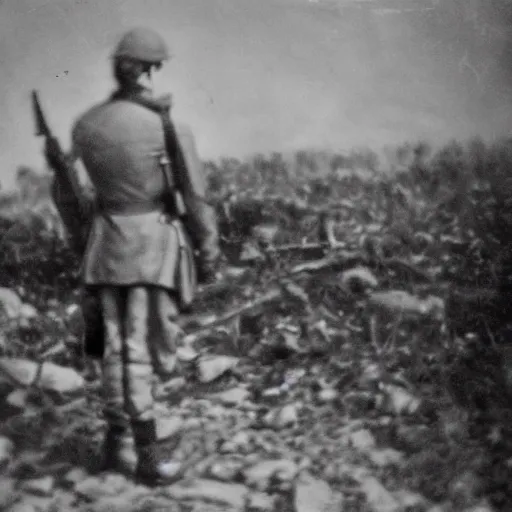 Prompt: gopro pov of a soldier in the civil war