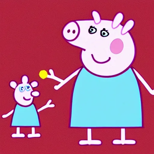 Prompt: x-ray of peppa pig