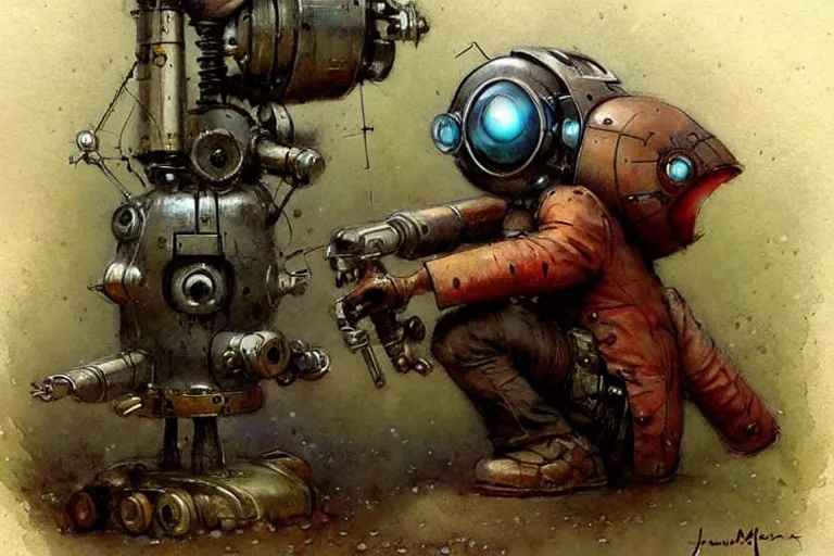 Prompt: adventurer ( ( ( ( ( 1 9 5 0 s retro future robot mouse tunneling boring machine. muted colors. ) ) ) ) ) by jean baptiste monge!!!!!!!!!!!!!!!!!!!!!!!!! chrome red