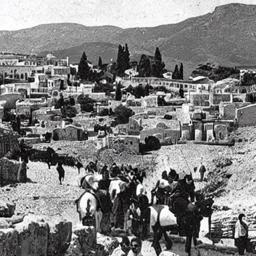 Image similar to A photo of Greeks in the region of Pontos during 1910, photo, high detail