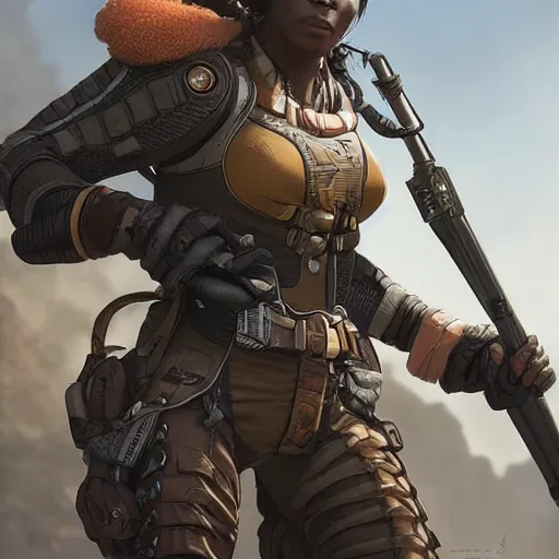 Image similar to photo realistic image of pathfinder from apex legends, stunning 3 d render inspired art by istvan sandorfi and greg rutkowski, character posing, complete body, realistic and detailed eyes, realistic, highly detailed attributes and atmosphere, dim volumetric cinematic lighting,