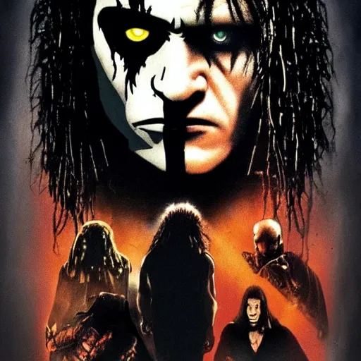 Prompt: movie poster of the crow vs the predator