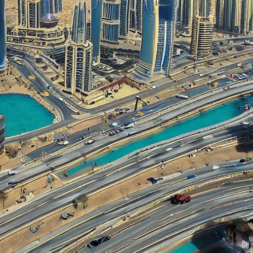 Image similar to gta : dubai, by rob ross