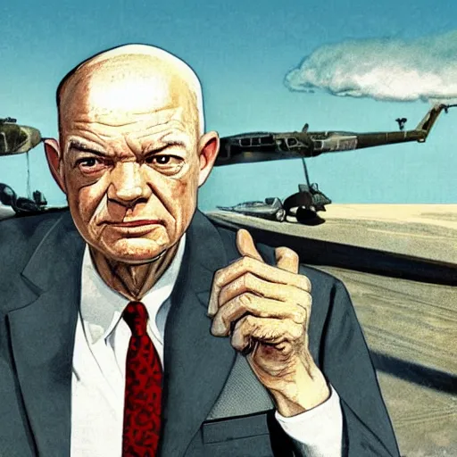 Prompt: dwight eisenhower in gta v, cover art by stephen bliss, boxart, loadscreen