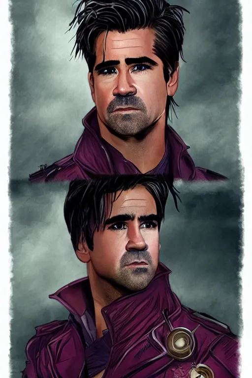 Prompt: Colin Farrell as Gambit In the style of Serge Marshennikov