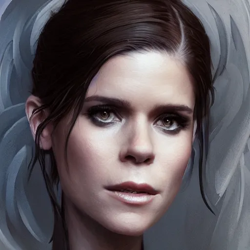 Image similar to a portrait of kate mara as a sorceress, urban motifs, intricate, elegant, highly detailed, digital painting, trending on artstation, concept art, smooth sharp focus, illustration, art by artgerm and greg rutkowski