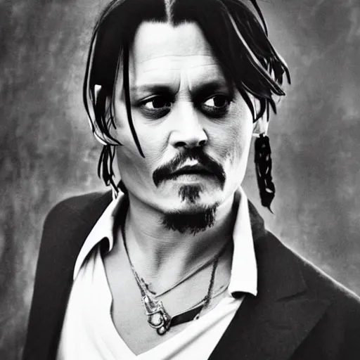 Image similar to johnny depp 1 8 0 0's photograph