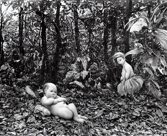 Image similar to the cyclical theory of becoming and dissolution and interdependence between the world of nature and human events by Anne Geddes, Henri Cartier-Bresson.