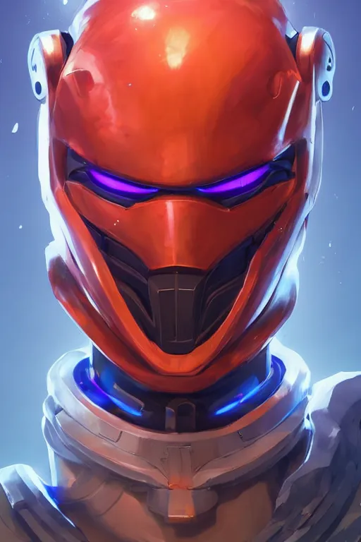 Image similar to epic mask helmet robot ninja portrait stylized as fornite style game design fanart by concept artist gervasio canda, behance hd by jesper ejsing, by rhads, makoto shinkai and lois van baarle, ilya kuvshinov, rossdraws global illumination radiating a glowing aura global illumination ray tracing hdr render in unreal engine 5