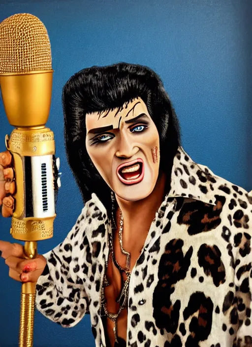 Frankenstein Elvis Impersonator With Pompadour And 