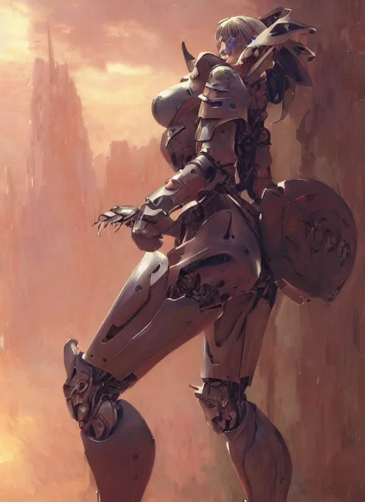 Image similar to character design game art digital 3 d girl viking evangelion cyborg armor by gaston bussiere, anna nikonova aka newmilky, greg rutkowski, yoji shinkawa, yoshitaka amano, tsutomu nihei, muira, moebius, donato giancola, riccardo federici, trending on artstation, featured on pixiv