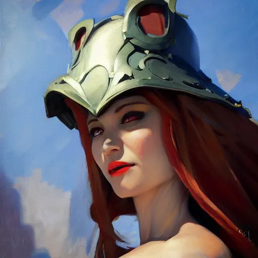 Image similar to greg manchess portrait painting of partially armored alice from alice in wonderland as overwatch character, medium shot, asymmetrical, profile picture, organic painting, sunny day, matte painting, bold shapes, hard edges, street art, trending on artstation, by huang guangjian, gil elvgren, ruan jia, randy vargas, greg rutkowski