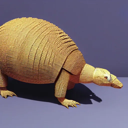 Image similar to armadillo patriot potus, modern art placed in a large living room, art designers magazine HD photo superrealism 3d 8k resolution