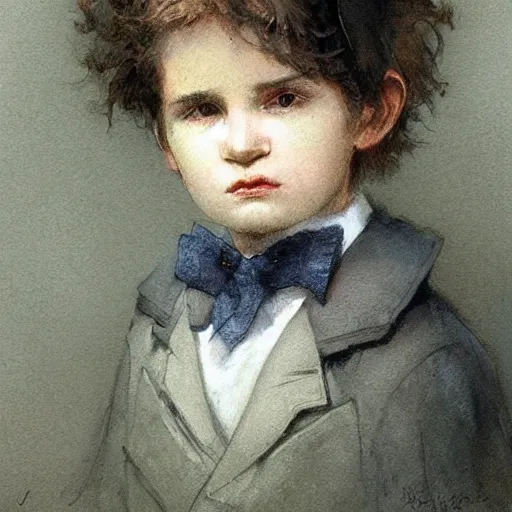 Image similar to (((((portrait of boy dressed as retro sciencepunk explorer costume . muted colors.))))) by Jean-Baptiste Monge !!!!!!!!!!!!!!!!!!!!!!!!!!!