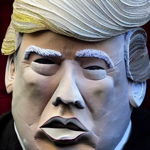 Prompt: Paper Mache of Donald Trump