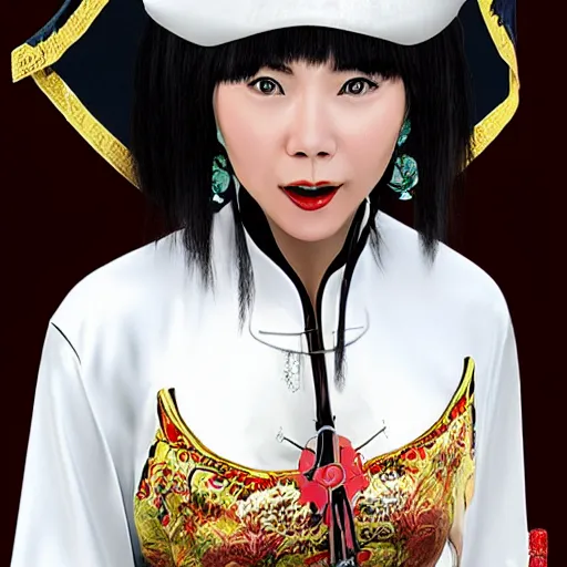 Prompt: chinese woman pirate