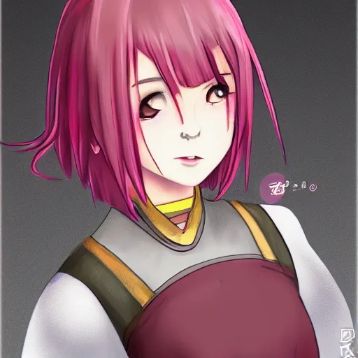 Image similar to Haruno Sakura by TUREwindwalker, YiQiang and ShuraKRGT, deviantart, gumroad, patreon, high quality, digital drawing