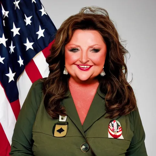 Prompt: Abby Lee Miller as a military dictator