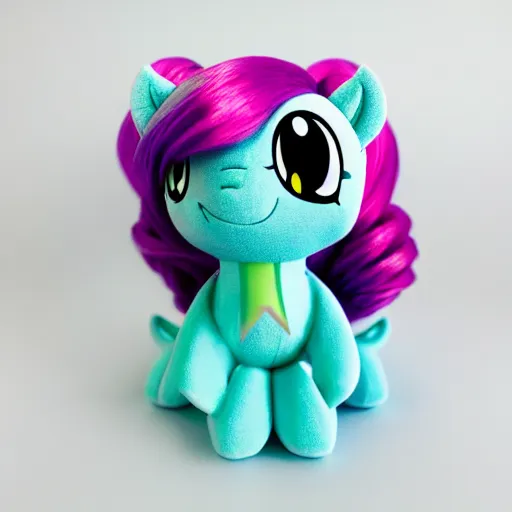 Image similar to a c'thulhu doll in my little pony style, product shot