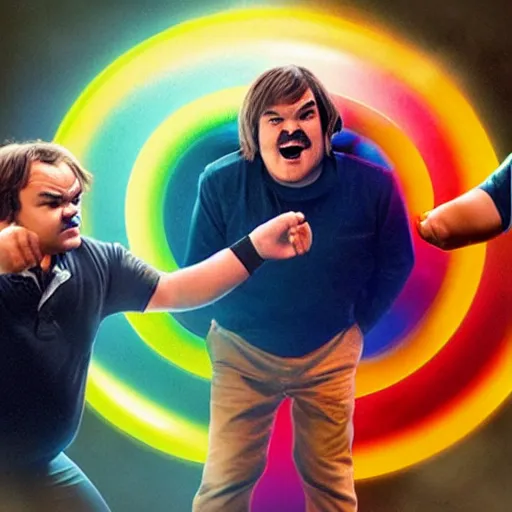 Image similar to jack black starring as live action pac - man the movie, 8 k, movie still