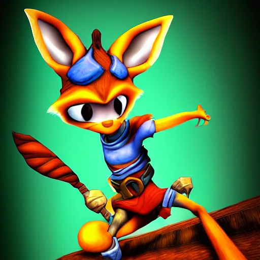 Image similar to daxter from jak and daxter, jak and daxter screenshot, digital art, ps 2