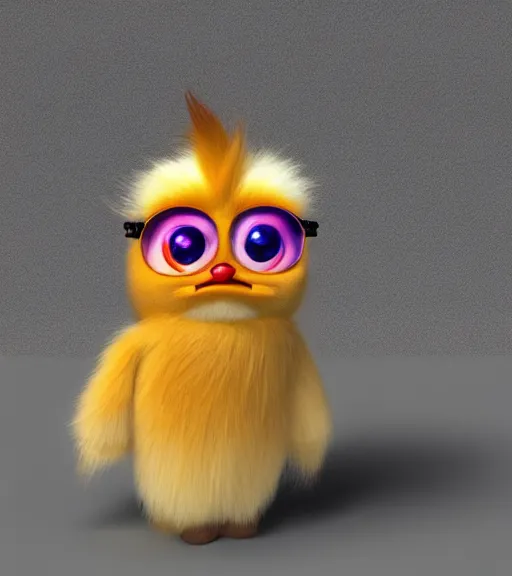 Prompt: Fanart 3D model of a long furby, trending on artstation, cycles render, character bust, For Hire 3D artist, Pixar and Industrial