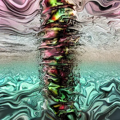 Image similar to melted liquephotographs submerged digitalart