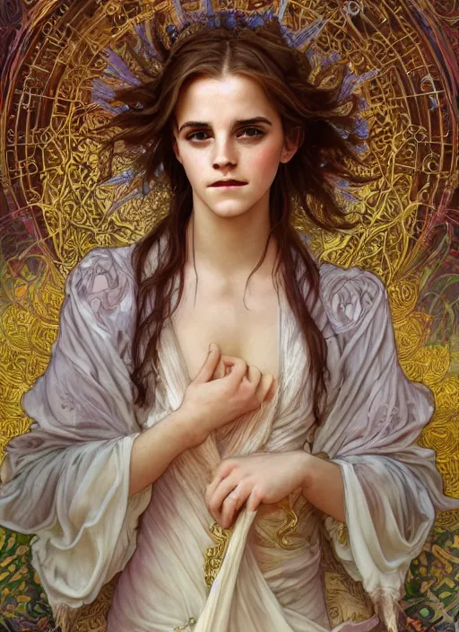 Prompt: Emma Watson as Godness of Love, cute, fantasy, intricate, elegant, highly detailed, digital painting, 4k, HDR, concept art, smooth, sharp focus, illustration, art by alphonse mucha,artgerm, H R Giger, beautiful detailed intricate insanely detailed octane render, 8K artistic photography, photorealistic,