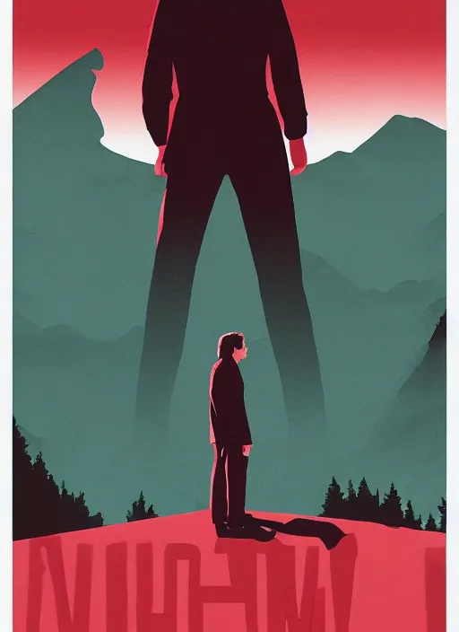 Prompt: Twin Peaks movie poster artwork by Michael Whelan and Tomer Hanuka, Rendering of Nixvii, from a scene from Twin Peaks, clean, full of detail, Matte painting, trending on artstation and unreal engine