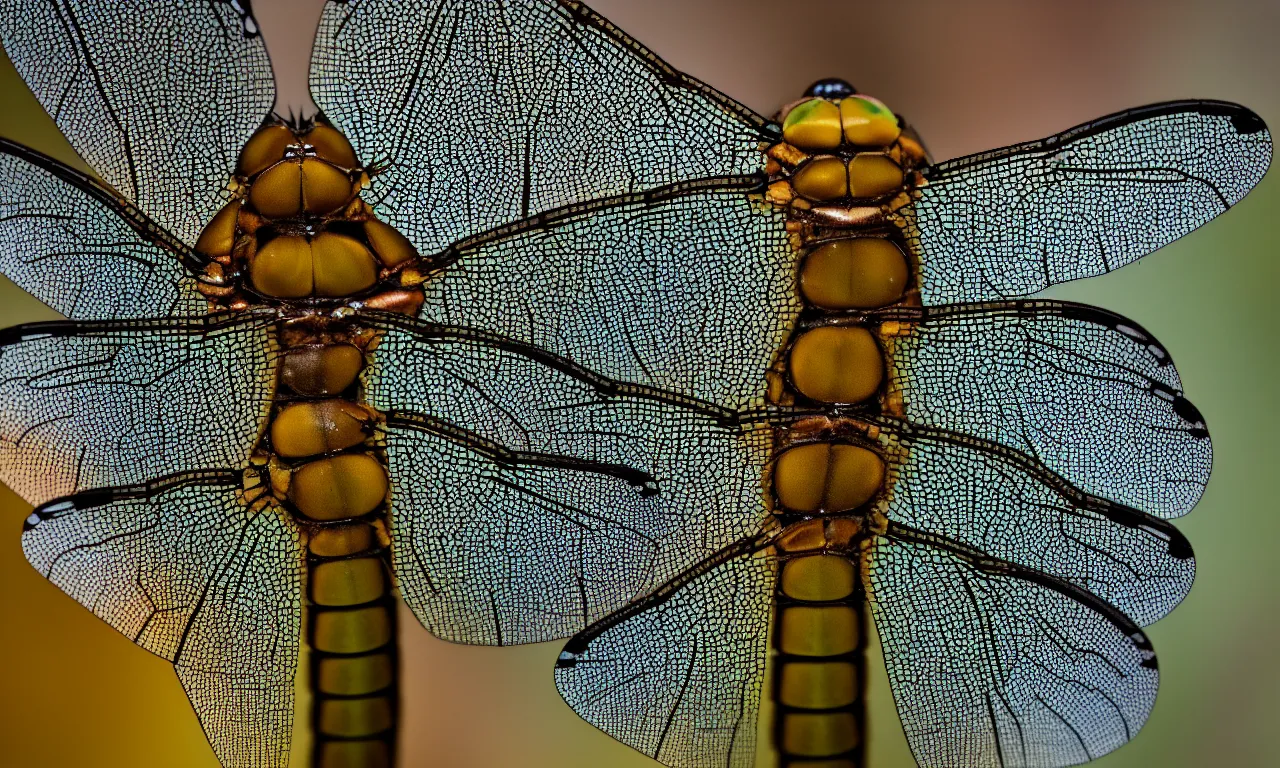 Prompt: extreme close up on a dragonfly wing. photorealistic. intricate details. 3 0 0 mm photograph. natural lighting. action shot. absolute focus. masterpiece.