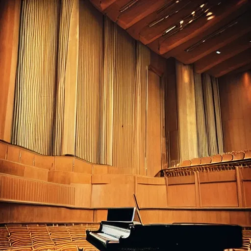 Image similar to “ cat sitting on grand piano concert hall, professional photography ”