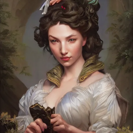 Prompt: a fantasy style portrait painting of perdita weeks in the style of francois boucher oil painting unreal 5 daz. rpg portrait, extremely detailed artgerm greg rutkowski alphonse mucha greg hildebrandt tim hildebrandt