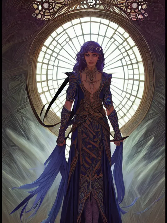 Image similar to symmetry!! intense fanart of a evve as a mage warrior as acotar protagonist, magic background, intricate, elegant, highly detailed, my rendition, digital painting, artstation, concept art, smooth, sharp focus, illustration, art by artgerm and greg rutkowski and alphonse mucha