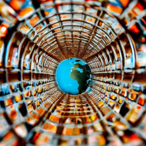 Image similar to photo of a world inside of a bottle